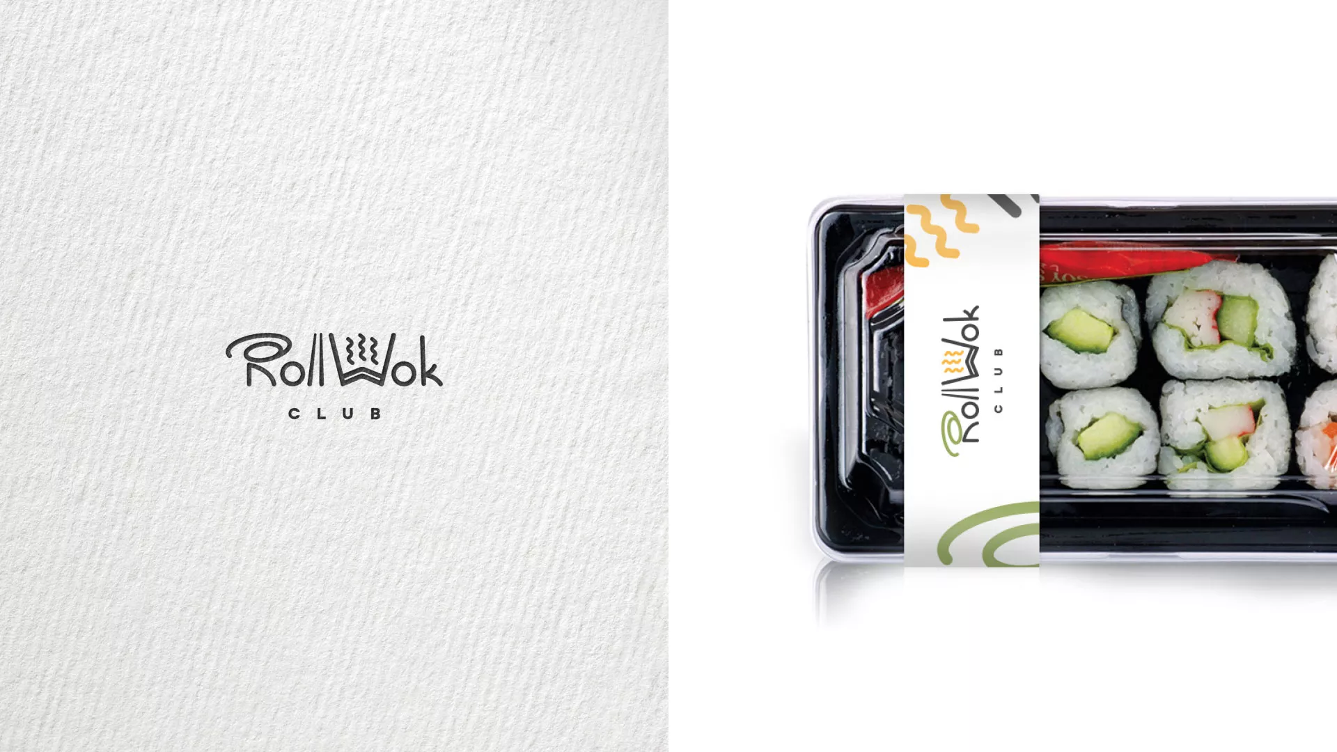 Разработка наклеек для суши-бара «Roll Wok Club» в Канаше