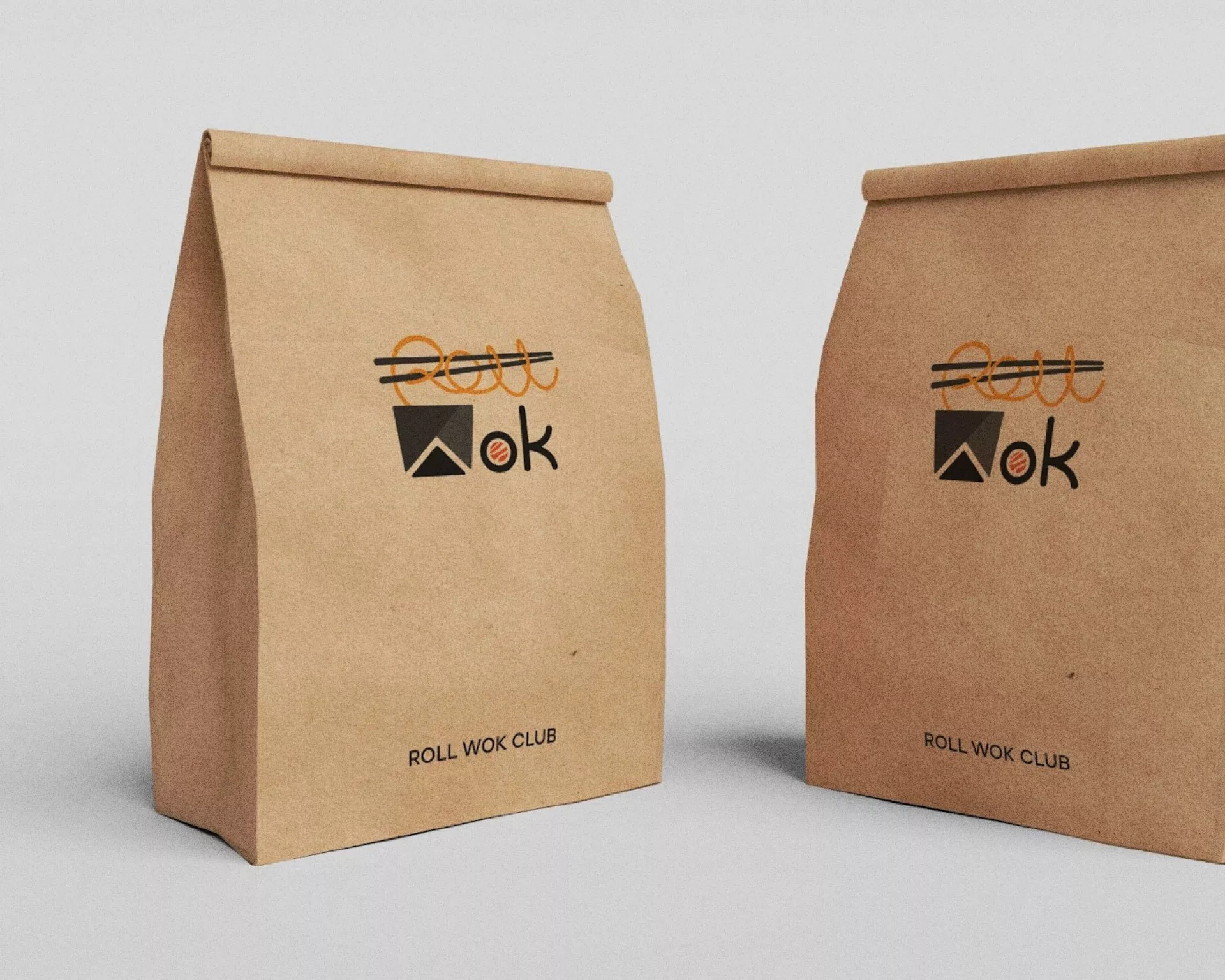 Создание дизайна упаковки суши-бара «Roll Wok Club» в Канаше